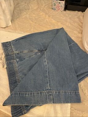 GAP Plus Size Dark Blue Wide Leg Jeans w! Side and back pockets, drawstring